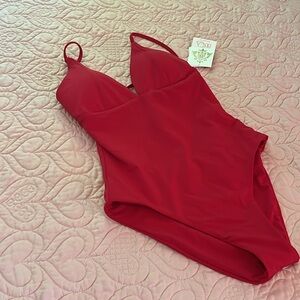 Becca red one piece